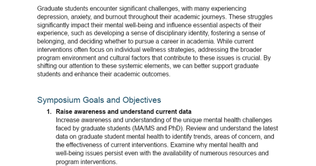 Rackham Graduate School hosting well-being symposium