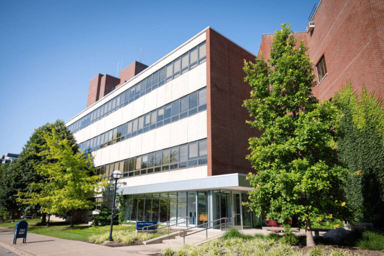 A photo of the College of Pharmacy building