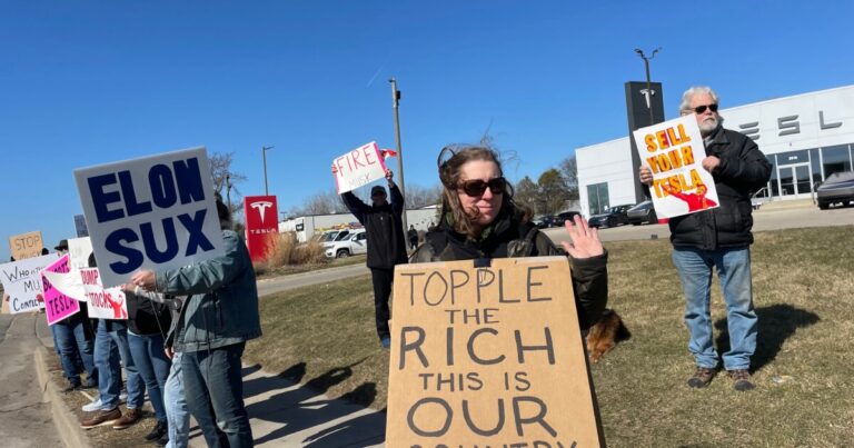 Tesla protest movement grows in West Michigan