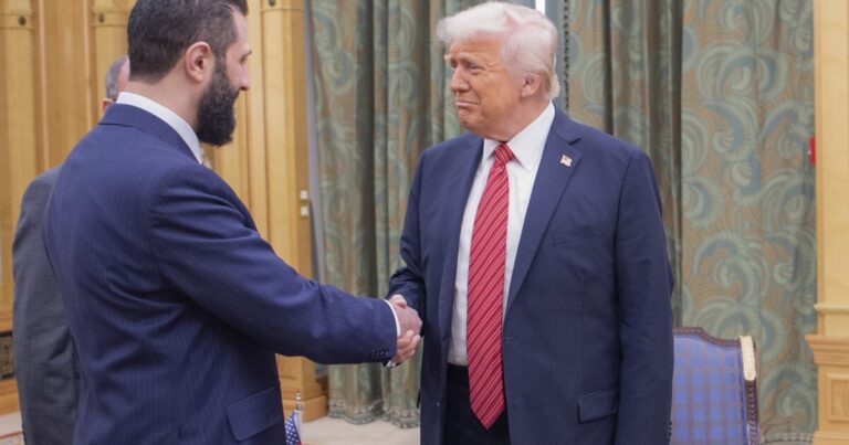 Trump says Sharaa is a 'tough guy' with a 'real shot' at stabilizing Syria