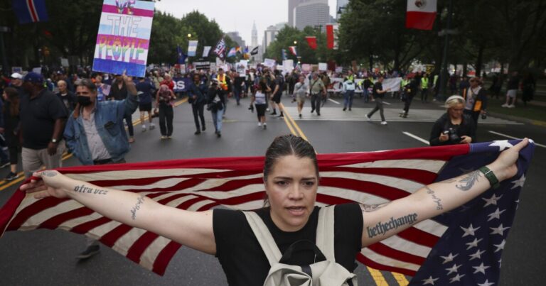 Anti-Trump No Kings protests flood American streets ahead of military parade