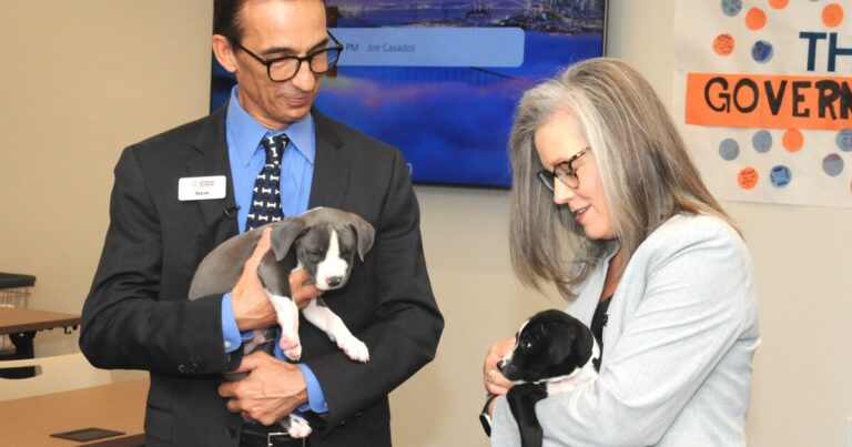 Hobbs holds ceremonial signing event at Arizona Humane Society expanding animal cruelty bill
