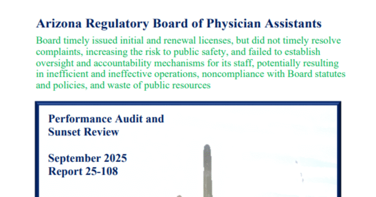 Board regulating Arizona physician assistants takes too long to resolve complaints