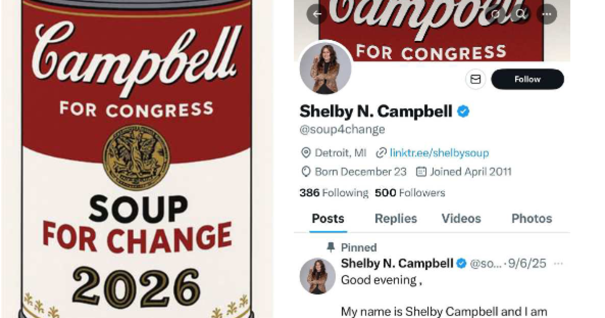 Campbell Soup sues Michigan congressional candidate over logo