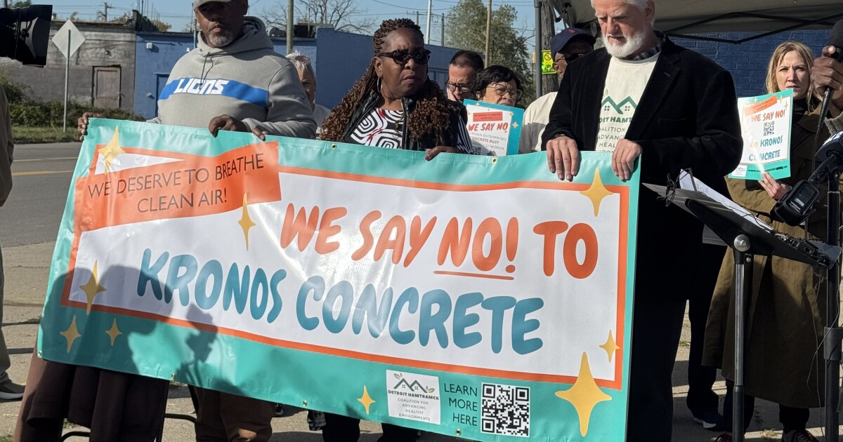 Detroit residents demand shutdown of concrete plant they say is polluting their neighborhood