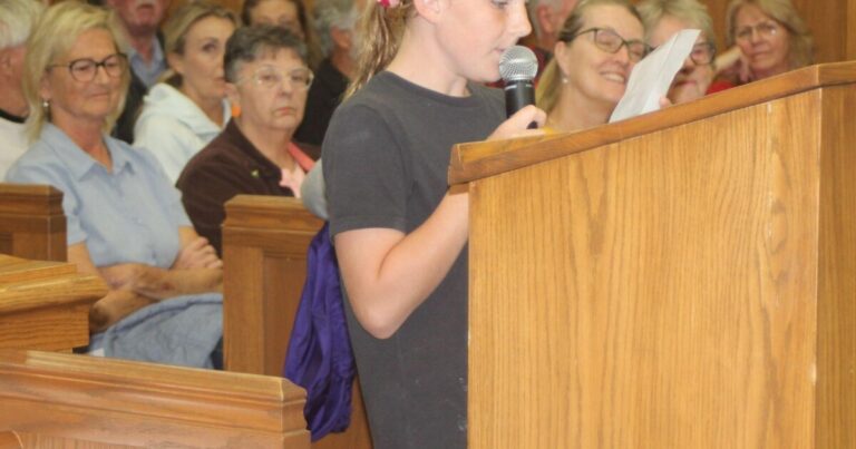 Nine year old girl in bathing suit challenges Dickinson County Board’s proposed dress code