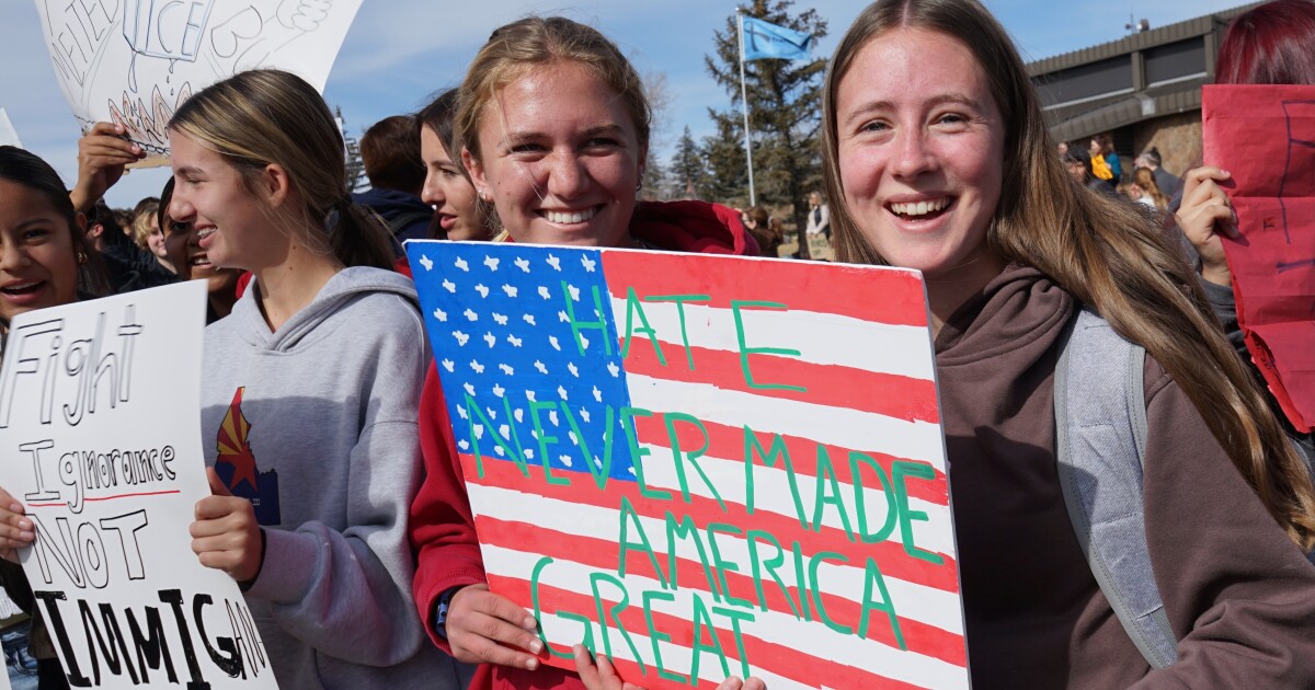 Flagstaff students hold mass campus walkout to protest ICE