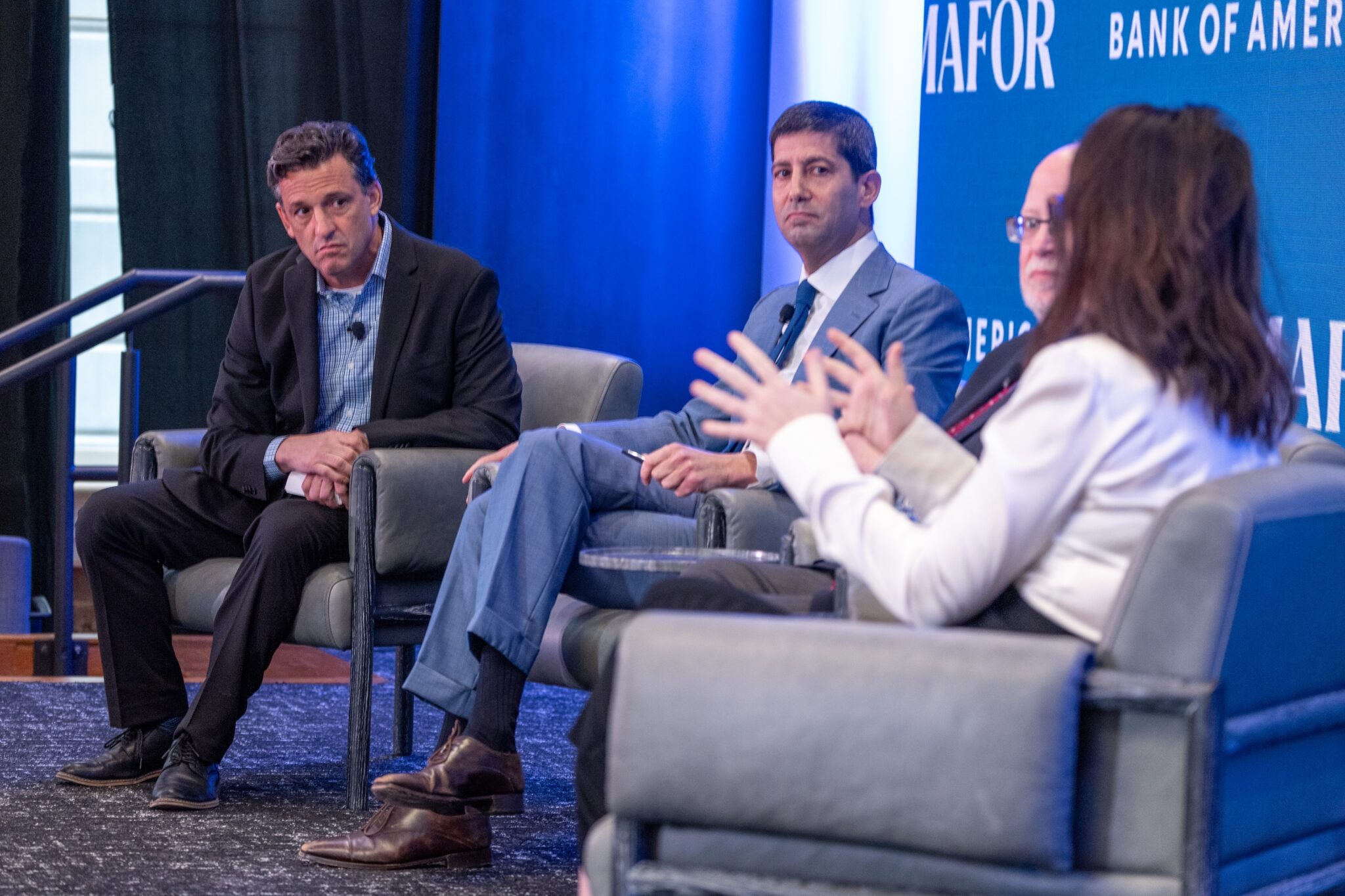 Trumps Fed Chair Nominee Faces Senate Opposition Amid Powell Probe - Kitchen Table News Kevin Warsh, second from left, listens during a panel discussion at the Semafor 2024 World Economy Summit on April 18, 2024, in Washington, D.C. (Photo by Tasos Katopodis/Getty Images for Semafor)
