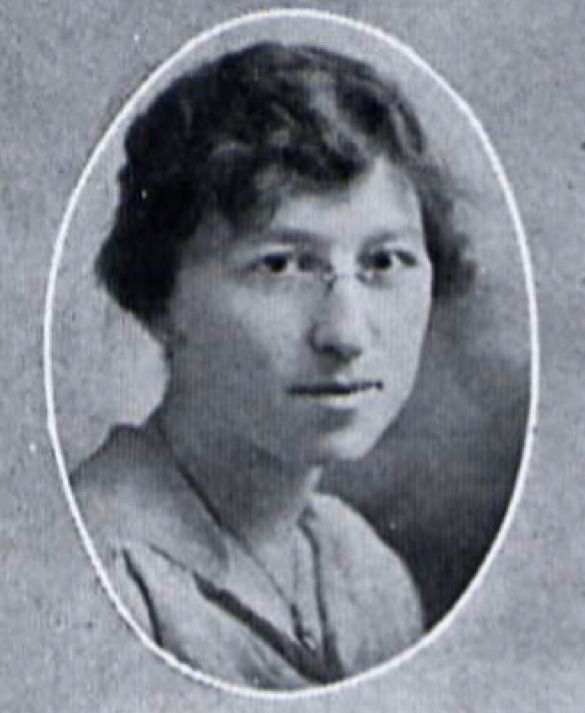 Mildred Mighell in her senior year from the Michiganensian student yearbook. 
