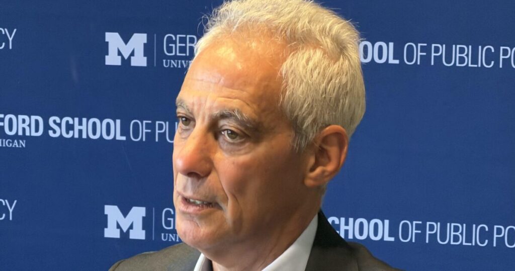 Rahm Emanuel: US in a moment of “palpable anxiety”