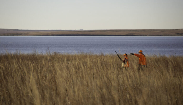 Two hunters at Kirwin National Wildlife Refuge