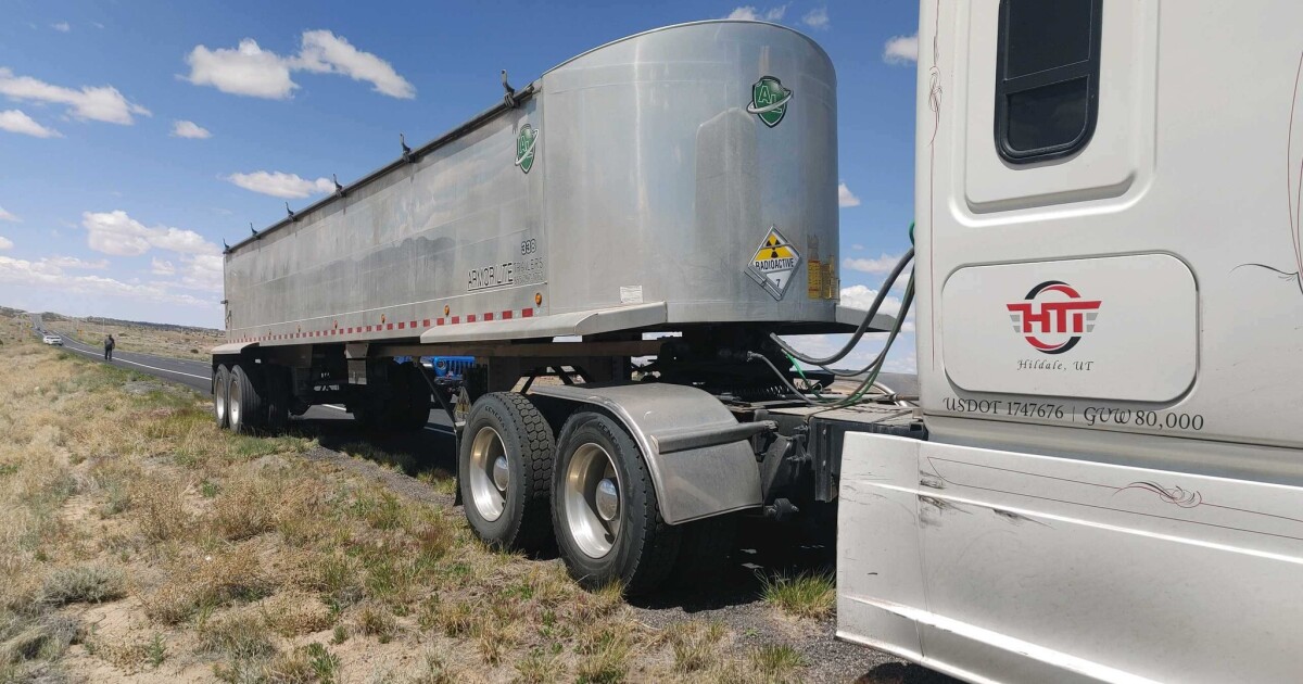 Uranium Truck Crash Raises Concerns on Navajo Nation Safety Measures - Kitchen Table News Uranium ore truck crashes on Navajo Nation, no radiation leak detected