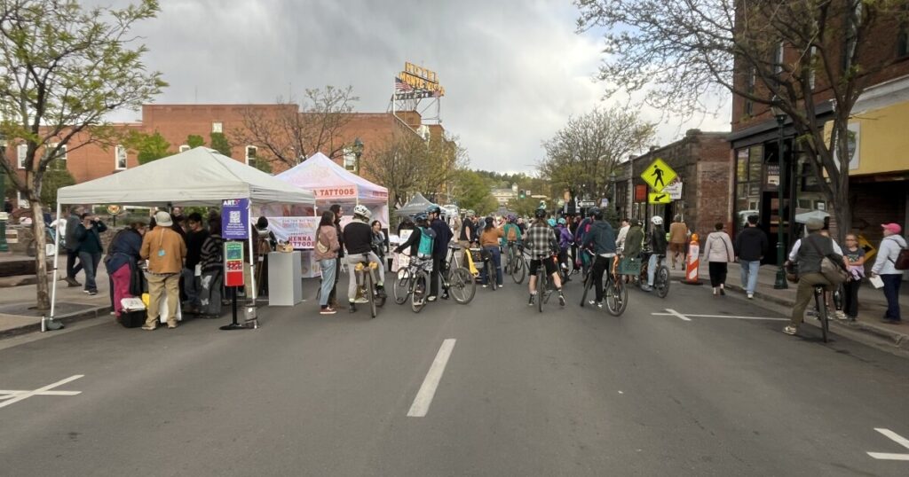 Flagstaff local closes downtown street to cars on First Friday