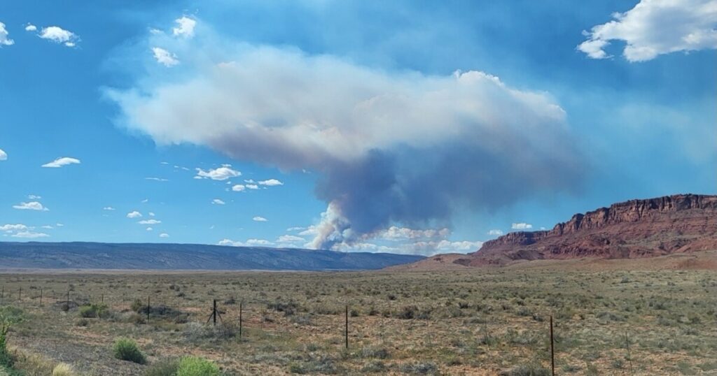 Rock Canyon Fire grows near the Utah-Arizona state line