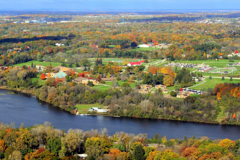 An aerial view of the former Concordia University campus