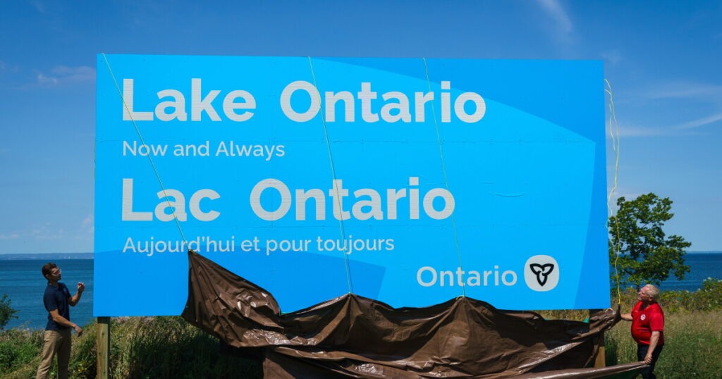 Doug Ford’s Billboard Counters Trump’s Lake Ontario Renaming Plan