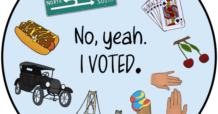 Michigan’s “I Voted” Sticker Contest Winners Celebrate Local Culture