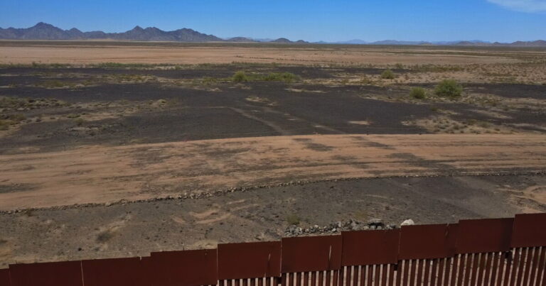Ancient Indigenous Geoglyph Damaged by Border Wall Construction Ancient Indigenous Geoglyph Damaged by Border Wall Construction